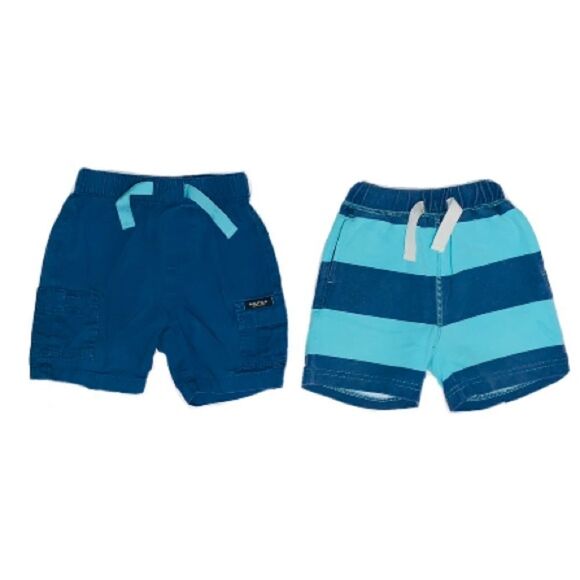 Lot Boys Nautica Shorts Size 12 Months Blue - Picture 1 of 4
